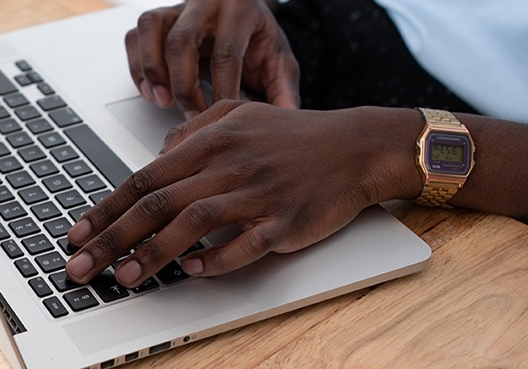 Hands on a keyboard